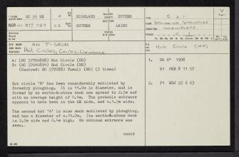 An T-Sron, NC50NE 4, Ordnance Survey index card, page number 1, Recto