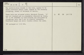 An T-Sron, NC50NE 4, Ordnance Survey index card, page number 2, Verso