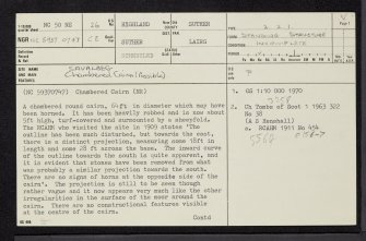 Savalbeg, NC50NE 26, Ordnance Survey index card, page number 1, Recto