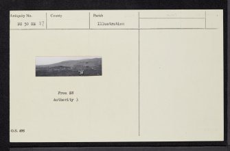 Sydney House, Lairg Muir, NC50NE 37, Ordnance Survey index card, Recto