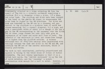 The Ord, NC50NE 38, Ordnance Survey index card, page number 2, Verso