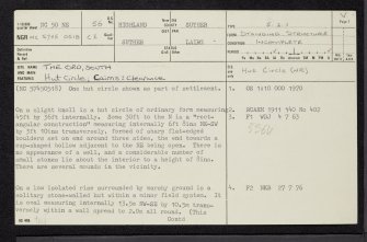 The Ord South, NC50NE 56, Ordnance Survey index card, page number 1, Recto