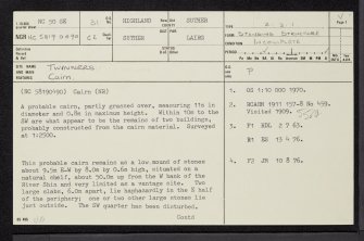 Twinners, NC50SE 31, Ordnance Survey index card, page number 1, Recto