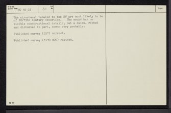 Twinners, NC50SE 31, Ordnance Survey index card, page number 2, Verso