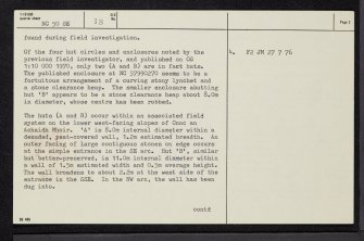 Lairg Station, NC50SE 38, Ordnance Survey index card, page number 2, Verso