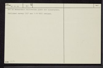 The Cashel, Lairg, NC50SE 51, Ordnance Survey index card, page number 2, Verso