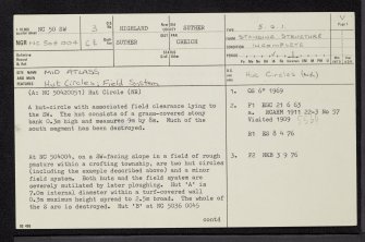 Mid Atlass, NC50SW 3, Ordnance Survey index card, page number 1, Recto