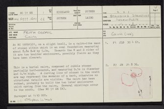 Feith Osdail, NC51NE 1, Ordnance Survey index card, page number 1, Recto