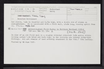 Strath Tirry, NC51NE 18, Ordnance Survey index card, Recto