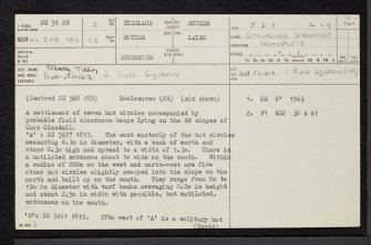 Strath Tirry, NC51NW 2, Ordnance Survey index card, page number 1, Recto