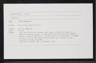 Cnoc Ramascaig, NC51NW 8, Ordnance Survey index card, Recto