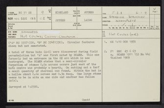 Shinness, NC51SE 9, Ordnance Survey index card, page number 1, Recto