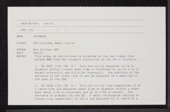 Shinness, NC51SE 9, Ordnance Survey index card, Recto
