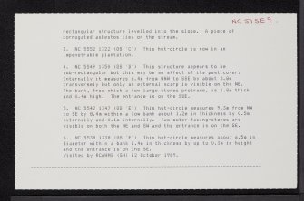 Shinness, NC51SE 9, Ordnance Survey index card, Recto