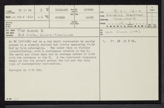 The Airde, NC51SW 3, Ordnance Survey index card, page number 1, Recto