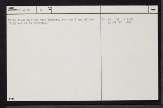 Achuvoldrach, NC55NE 21, Ordnance Survey index card, page number 2, Recto