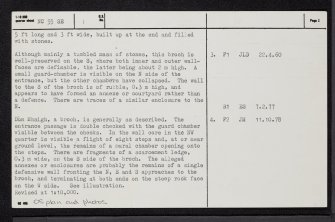 Dun Mhaigh, NC55SE 1, Ordnance Survey index card, page number 2, Verso