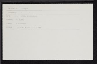 Port Vasgo, Fishing Station, NC56NE 1, Ordnance Survey index card, Recto