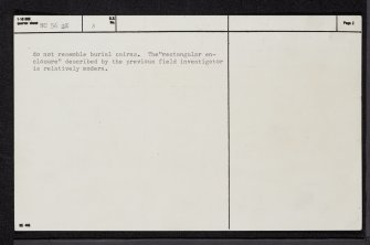 Melness House, NC56SE 3, Ordnance Survey index card, page number 2, Verso
