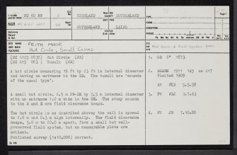 Feith Mhor, NC60NW 2, Ordnance Survey index card, page number 1, Recto