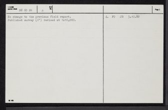 Dola, NC60NW 4, Ordnance Survey index card, page number 2, Verso