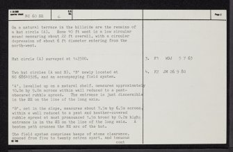 Rossal, NC60SE 6, Ordnance Survey index card, page number 2, Verso