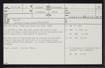 Muie, NC60SE 8, Ordnance Survey index card, page number 1, Recto