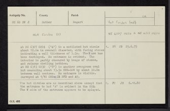 Loch Cracail Mor, NC60SW 2, Ordnance Survey index card, Recto