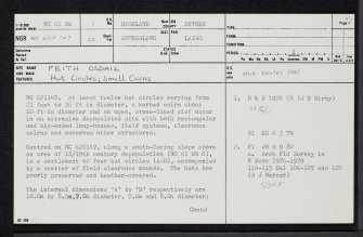 Feith Osdail, NC61SW 1, Ordnance Survey index card, page number 1, Recto