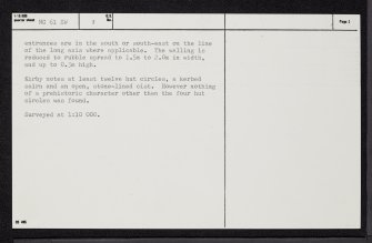 Feith Osdail, NC61SW 1, Ordnance Survey index card, page number 2, Verso