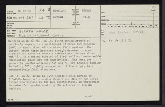 Strath Naver, NC63NE 24, Ordnance Survey index card, page number 1, Recto