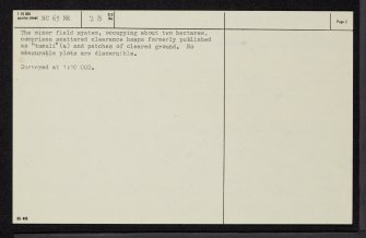 Loch Coire Nam Feuran, NC63NE 28, Ordnance Survey index card, page number 2, Verso