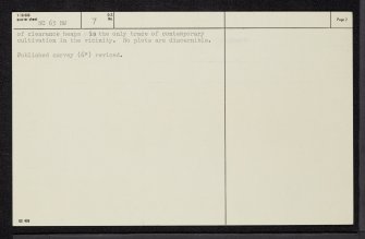 Creagach, NC63NW 7, Ordnance Survey index card, page number 2, Verso