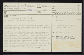 Grumbeg, NC63NW 8, Ordnance Survey index card, page number 1, Recto