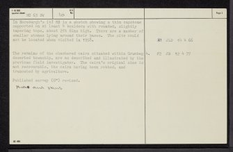 Grumbeg, NC63NW 10, Ordnance Survey index card, page number 2, Verso
