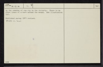 Creagach, NC63NW 12, Ordnance Survey index card, page number 2, Verso