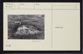 Dun Creagach 1, NC63SW 5, Ordnance Survey index card, Recto