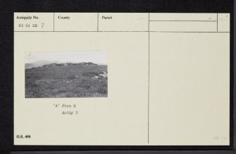 Allt Achadh Nam Preas, NC64SE 7, Ordnance Survey index card, Recto