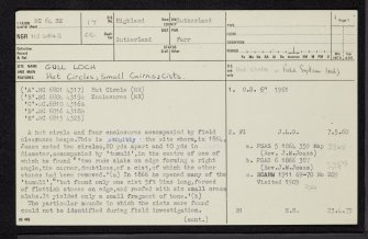 Gull Loch, NC64SE 17, Ordnance Survey index card, page number 1, Recto