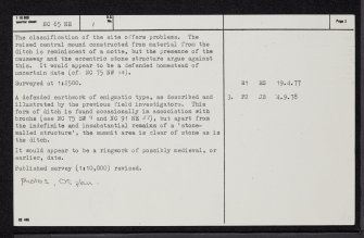 Borgie Bridge, NC65NE 1, Ordnance Survey index card, page number 2, Verso