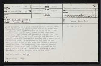 Borgie Bridge, NC65NE 7, Ordnance Survey index card, page number 1, Recto