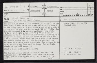 Loch Crocach, NC65NW 7, Ordnance Survey index card, page number 1, Recto