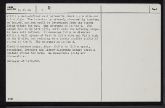 Loch Crocach, NC65NW 7, Ordnance Survey index card, page number 2, Verso