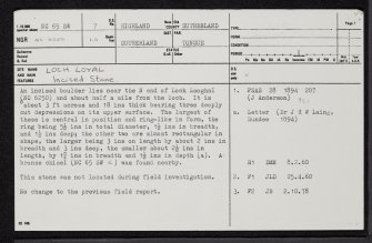 Loch Loyal, NC65SW 7, Ordnance Survey index card, page number 1, Recto