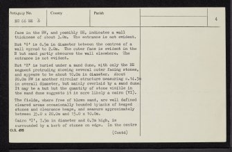 Baile Mhargaite, Bettyhill, NC66SE 3, Ordnance Survey index card, page number 4, Verso