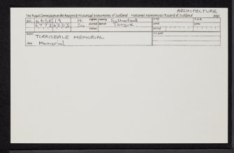 Torrisdale, Skerray Burial Ground, Mackay Of Skerray Memorial, NC66SE 19, Ordnance Survey index card, Recto