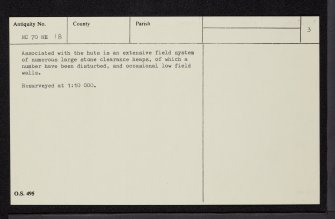 Sciberscross, NC70NE 18, Ordnance Survey index card, page number 3, Recto