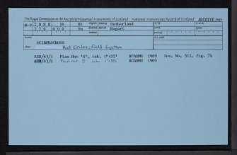 Sciberscross, NC70NE 18, Ordnance Survey index card, Recto