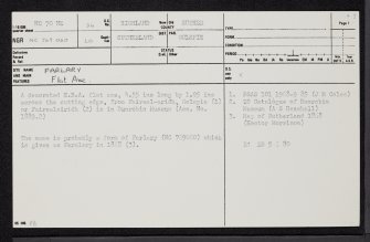 Farlary, NC70NE 34, Ordnance Survey index card, page number 1, Recto