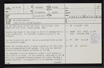 Cnoc Cairaidh, NC70NW 9, Ordnance Survey index card, page number 1, Recto